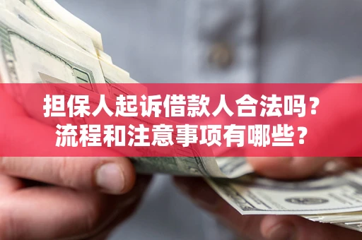 北京担保人起诉借款人合法吗？流程和注意事项有哪些？